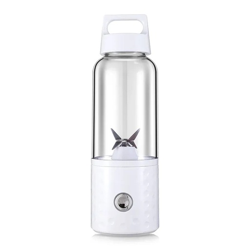 SANDOKEY Portable Blender Juicer Cup – 500ml Capacity, 75W Power, USB Rechargeable, Personal Smoothie Maker With Silicone Ice Cube Tray | P2019R |