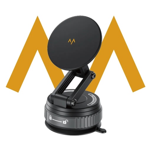 [12109] 7MD Magnetic Phone Stand – Vacuum Suction Anti-Shake Automobile Holder, 360° Adjustable Zinc Alloy Design | 7MD46425 |