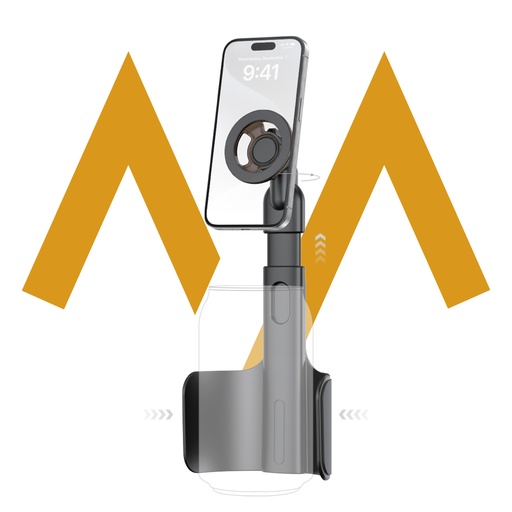 [12144] 7MD 2‑in‑1 Car Cup Holder Expander & Magnetic Phone Mount – 360° Rotation, Adjustable Arm Extends to 36.2cm, Compatible with Smartphones & Drink Containers | 7MD49625 |