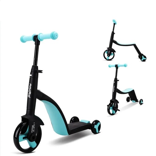 [12185] NADLE 3-in-1 Children Scooter Tricycle – Baby Balance Bike, Trike & Scooter, for Toddlers Aged 3–5 Years, Adjustable Handle Height, PU Wheels, Safety Brake, 25kg Load Capacity | TF3-1 |