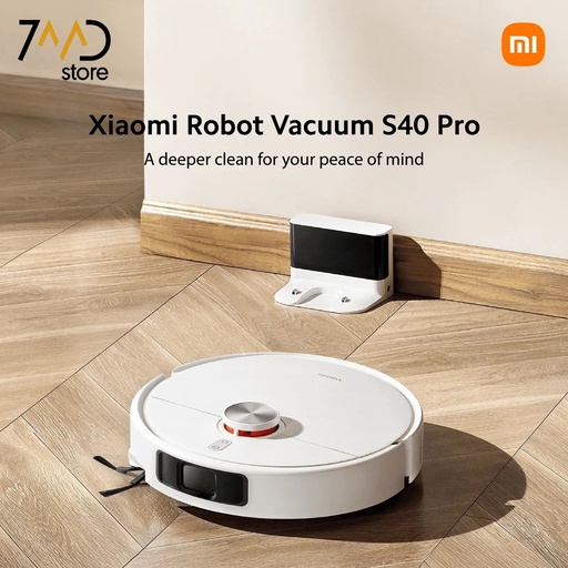 [12202] Xiaomi Robot Vacuum S40 Pro – Smart Cleaning Robot with 15000Pa Suction, Dual Mopping, Anti-Tangle Design, Large Battery | OV71GL |