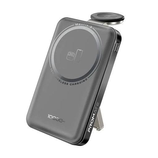 [12231] Promate Ultra-Compact 3-in-1 MagSafe Compatible Wireless Charging Power Bank – 10000mAh, 20W PD with Apple Watch Support | Mavrix-3 |