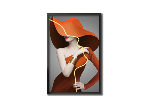 [12265] Wall Artwork Decoration Women Design with LED - (80xx120cm)