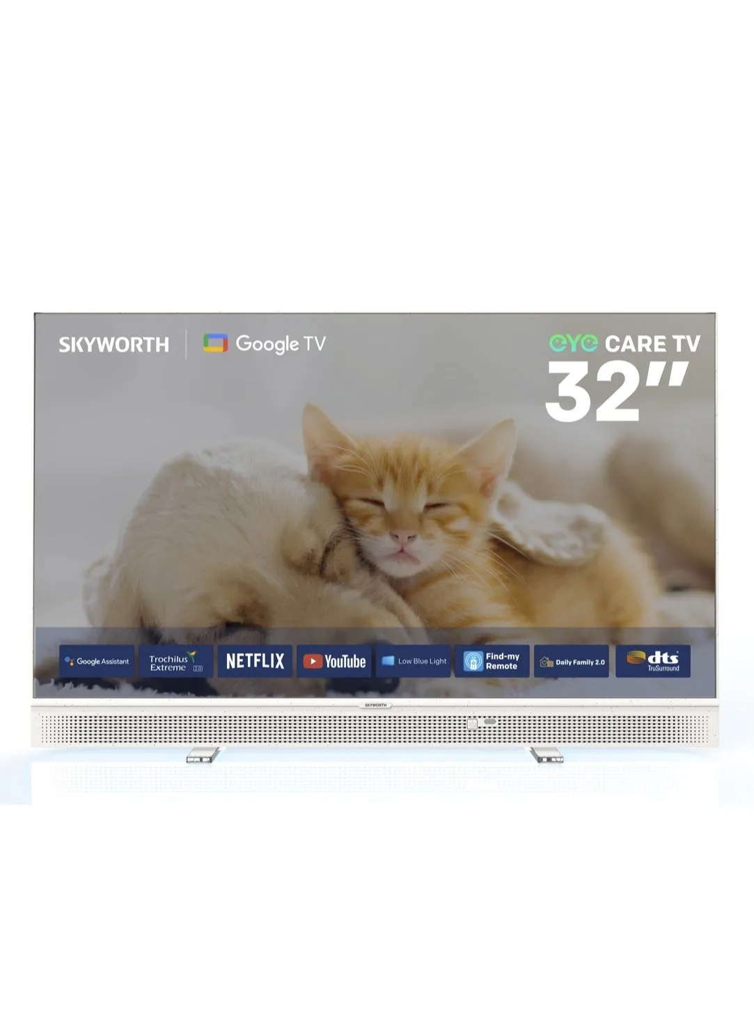 تلفزيون محمول 32 بوصة من Skyworth – جودة Full HD ودعم قوقل TV، صوت DBX-TV، دعم تايب سي،  | 32LP70G |