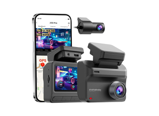 [12384] DDPAI Z50 Pro Dual-Channel Dash Cam with 4K Front & 1080P Rear Recording, WiFi 6, Built-in GPS | DR200401 |