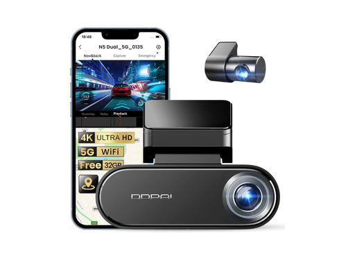 [12386] DDPAI N5 Dual 4K Dash Cam with Front 2160P + Rear 1080P Recording, Built-in 32GB eMMC, ADAS, GPS & 5G WiFi | DN005-01 |