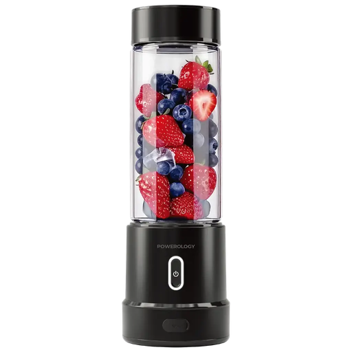 Powerology Vitromix Portable Blender – 250W Motor, 21000RPM Speed, 450mL Glass Cup, 6000mAh Battery, USB-C Charging | PWPBGNA16 |