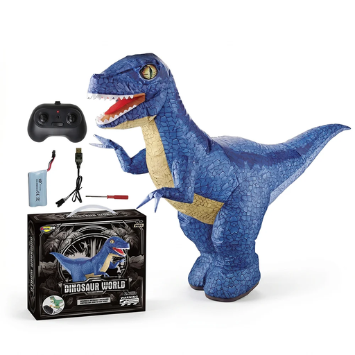 [12549] Remote Control Dinosaur Toy, Realistic Inflatable Walking Dinosaur, 2.4GHz Remote, 360° Rotation, Forward & Backward Movement, Rechargeable | NY070 |