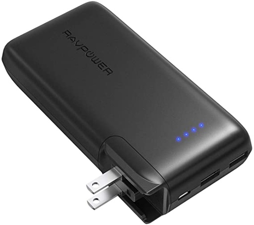 [5911] RAVPower Savior Series 10000 mah Portable Charger with AC Plug RP-PB066