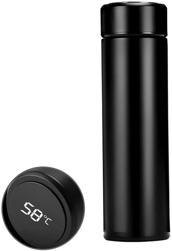 Kkmoon Water Bottle,500ml Vacuum Thermos LED Temperature Display Water Bottle Stainless Steel Double Wall Insulated Cup Intelligent Travel Thermos Cup Coffee Mugs