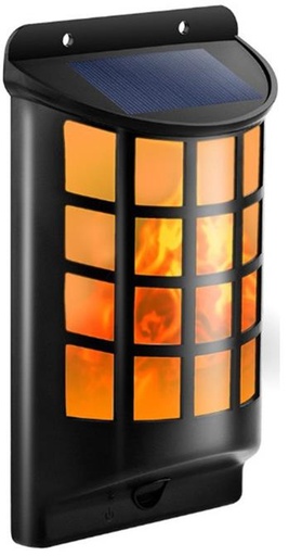 [5718] intelligent Solar Flame wall Lights Outdoor Waterproof Flickering Flame Solar Lights