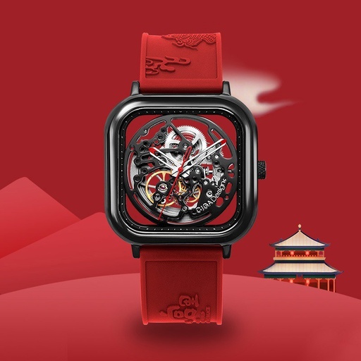 [5616] XIAOMI CIGA LIMITED EDITION CERAMIC FULL HOLLOW AUTOMATIC MECHANICAL SKELETON WRISTWATCH